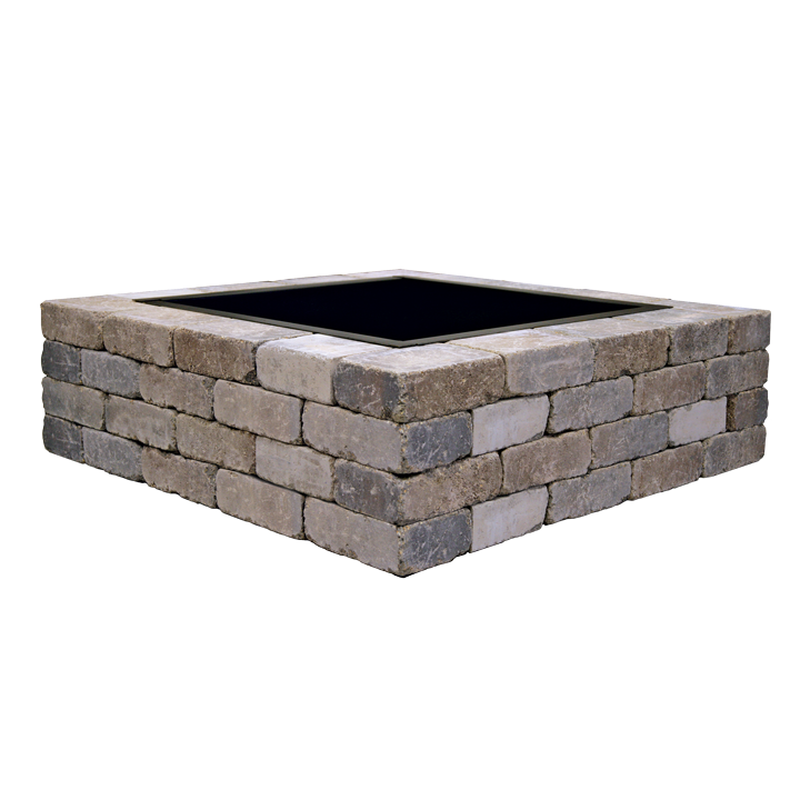 Sunset Firepit Square Wood Burning from Unilock | Delaware